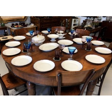 SERVIZIO PIATTI VINTAGE 21pz CERAMICA BIANCA BLU ORO Arzberg BAVARIA ANNI '50
