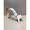 FIGURA CERAMICA GATTO Roberto Rigon DESIGN VINTAGE POTTERY COLLEZIONE ANIMALI 70