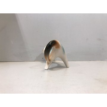FIGURA CERAMICA GATTO SCHIENA DRITTA Roberto Rigon DESIGN VINTAGE POTTERY '70s