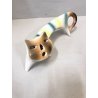 FIGURA CERAMICA GATTO SCHIENA DRITTA Roberto Rigon DESIGN VINTAGE POTTERY '70s