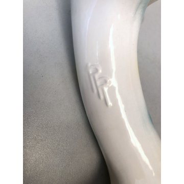 FIGURA CERAMICA GATTO SCHIENA DRITTA Roberto Rigon DESIGN VINTAGE POTTERY '70s