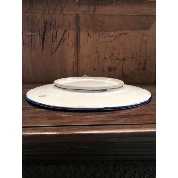 PIATTO DECORATIVO DA PARATA F. Zauli CERAMICA FAENZA DECORO PAVONE '900 VINTAGE