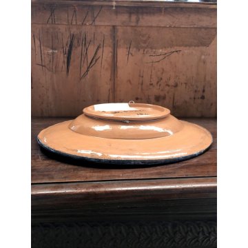 GRANDE PIATTO DECORATIVO Walter Pozzi 18/50 MAIOLICA Rossicone ø 45,5 cm '70s