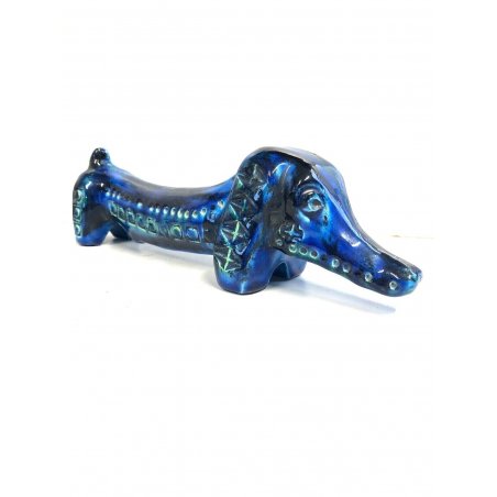 FIGURA CERAMICA Bitossi CANE BASSOTTO DESIGN Aldo Longhi VINTAGE POTTERY anni 60