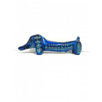 FIGURA CERAMICA Bitossi CANE BASSOTTO DESIGN Aldo Longhi VINTAGE POTTERY anni 60