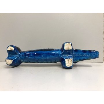 FIGURA CERAMICA Bitossi CANE BASSOTTO DESIGN Aldo Longhi VINTAGE POTTERY anni 60