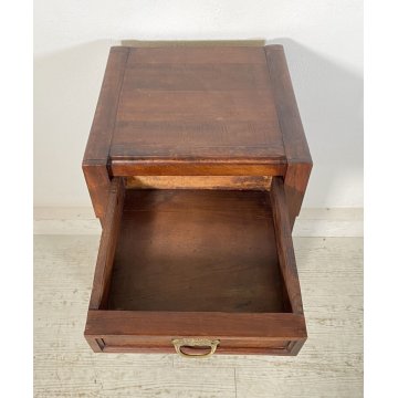 ANTICO COMODINO CREDENZA 1800 LEGNO NOCE VETRINA ESPOSITORE LUIGI FILIPPO EPOCA