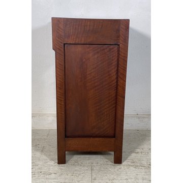 ANTICO COMODINO CREDENZA 1800 LEGNO NOCE VETRINA ESPOSITORE LUIGI FILIPPO EPOCA