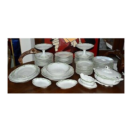 ANTICO SERVIZIO PIATTI C.T. Altwasser 73 pz EPOCA 1900 CERAMICA OLD POTTERY DISH