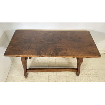 ANTICA SCRIVANIA SCRITTOIO FRATINO 1600 3 CASSETTI LEGNO NOCE TAVOLO SCRETAIRE 