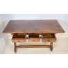 ANTICA SCRIVANIA SCRITTOIO FRATINO 1600 3 CASSETTI LEGNO NOCE TAVOLO SCRETAIRE 