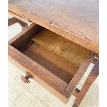 ANTICA SCRIVANIA SCRITTOIO FRATINO 1600 3 CASSETTI LEGNO NOCE TAVOLO SCRETAIRE 