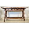ANTICA SCRIVANIA SCRITTOIO FRATINO 1600 3 CASSETTI LEGNO NOCE TAVOLO SCRETAIRE 