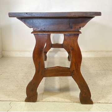 ANTICA SCRIVANIA SCRITTOIO FRATINO 1600 3 CASSETTI LEGNO NOCE TAVOLO SCRETAIRE 