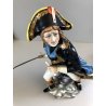 SCULTURA PORCELLANA FIGURA NAPOLEONICA GINORI DOCCIA CAPODIMONTE Lannes '900