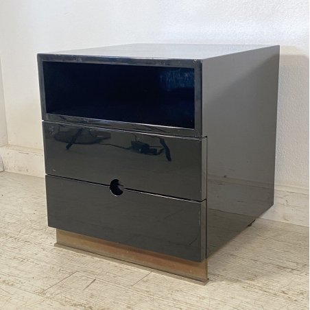 COMODINO MB16 LUIGI CACCIA DOMINIONI PER AZUCENA ANNI 70 DESIGN LENGO LACCATO 