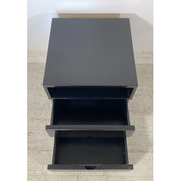 COMODINO MB16 LUIGI CACCIA DOMINIONI PER AZUCENA ANNI 70 DESIGN LENGO LACCATO 