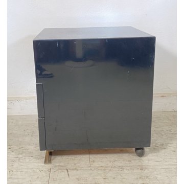 COMODINO MB16 LUIGI CACCIA DOMINIONI PER AZUCENA ANNI 70 DESIGN LENGO LACCATO 
