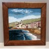 QUADRO FORMELLA PIASTRA CERAMICA SMALTATA P. De Petri  MARINA PESAGGIO GOLFO 900