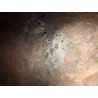 ANTICO VASO BRONZO TONDO ARTE ORIENTALE DECORO RILIEVO RICCI TESTA di BUDDHA 