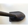 RARO ANTICO FERRO DA STIRO manico lungo PIEGA SULLA PIASTRA 1700 antique iron