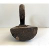 RARO ANTICO FERRO DA STIRO punta rotonda sagoma barca T5F CAPPELLO antique iron