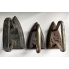 LOTTO 3 PEZZI ANTICO FERRO DA STIRO VARI 1800 antique iron 