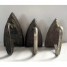 LOTTO 3 PEZZI ANTICO FERRO DA STIRO VARI 1800 antique iron 