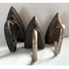 LOTTO 3 PEZZI ANTICO FERRO DA STIRO VARI 1800 antique iron 
