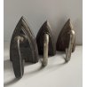 LOTTO 3 PEZZI ANTICO FERRO DA STIRO VARI 1800 antique iron 