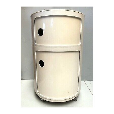 CARRELLO MODULARE ROTONDO 2 ELEMENTI DESIGN Anna Castelli per Kartell VINTAGE  