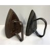LOTTO 2 PEZZI ANTICO FERRO DA STIRO VARI 1800 antique iron 