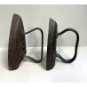 LOTTO 2 PEZZI ANTICO FERRO DA STIRO VARI 1800 antique iron 