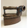 GRANDE RARO ANTICO FERRO DA STIRO a CAMINO al CARBONE EPOCA 1800 antique iron 