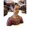 ANTICO BUSTO FEMMINILE TERRACOTTA Signa RITRATTO NOBILE DAMA RINASCIMENTALE