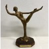 SCULTURA BRONZO DORATO FIGURA FEMMINILE Domenico Mazzilli L'ALBERO DELLA VITA