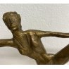 SCULTURA BRONZO DORATO FIGURA FEMMINILE Domenico Mazzilli L'ALBERO DELLA VITA