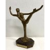 SCULTURA BRONZO DORATO FIGURA FEMMINILE Domenico Mazzilli L'ALBERO DELLA VITA