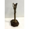 SCULTURA BRONZO DORATO FIGURA FEMMINILE Domenico Mazzilli L'ALBERO DELLA VITA