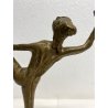 SCULTURA BRONZO DORATO FIGURA FEMMINILE Domenico Mazzilli L'ALBERO DELLA VITA