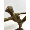SCULTURA BRONZO DORATO FIGURA FEMMINILE Domenico Mazzilli L'ALBERO DELLA VITA