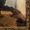 QUADRO DIPINTO OLIO Carlo Monti PAESAGGIO ROCCA CASA RURALE LAGO MAGGIORE
