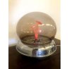 LAMPADA TAVOLO METALLO PLEXIGLASS FUME' FIORI FIBRA OTTICA GIREVOLI ANNI '70 