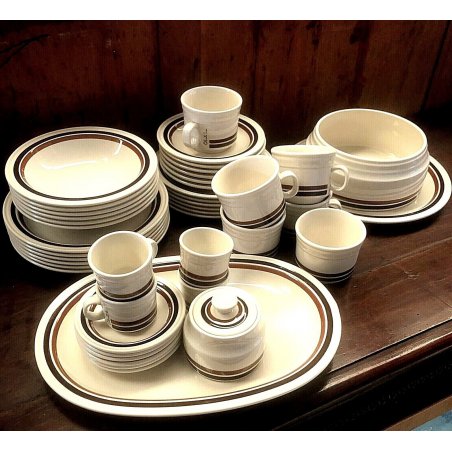 SERVIZIO PIATTI VINTAGE 6 Pers Laveno Richard Ginori Cilento LINE Campi ANNI '70