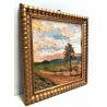 ANTICO DIPINTO OLIO CARTONE MATERICO Alvise b PAESAGGIO COLLINARE STRADA 1924 