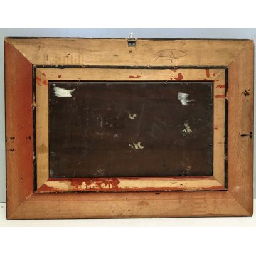 QUADRO OLIO TAVOLA V. Darneir VEDUTA CITTA' ORIENTALE PIAZZA MOSCHEA CUPOLA '900