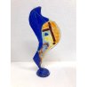Silvio Vigliaturo SCULTURA VETRO MURANO 1997 DESIGN ASTRATTO VINTAGE 31 CM 