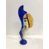 Silvio Vigliaturo SCULTURA VETRO MURANO 1997 DESIGN ASTRATTO VINTAGE 31 CM 