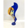 Silvio Vigliaturo SCULTURA VETRO MURANO 1997 DESIGN ASTRATTO VINTAGE 31 CM 