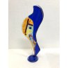 Silvio Vigliaturo SCULTURA VETRO MURANO 1997 DESIGN ASTRATTO VINTAGE 31 CM 